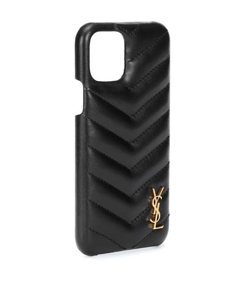 yves saint laurent iphone 11 pro max case|CASSANDRE phone holder in smooth leather .